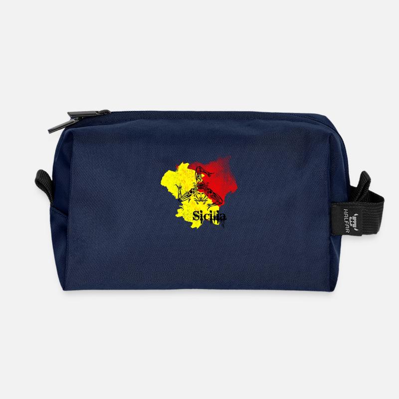 sicilia - Recycelte Kulturtasche - Navy