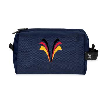 Bande des lignes du pavillon de l'Allemagne - Trousse de toilette en tissu recyclé - marine - Devant