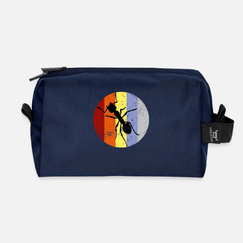 Retro Ameise - Recycelte Kulturtasche - Navy