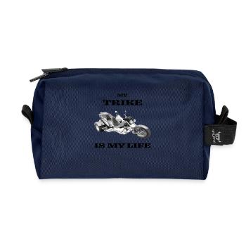 Trike bike moto chopper - Trousse de toilette en tissu recyclé - marine - Devant