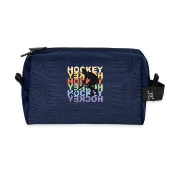 Hockey Hockey Hockey - Trousse de toilette en tissu recyclé - marine - Devant