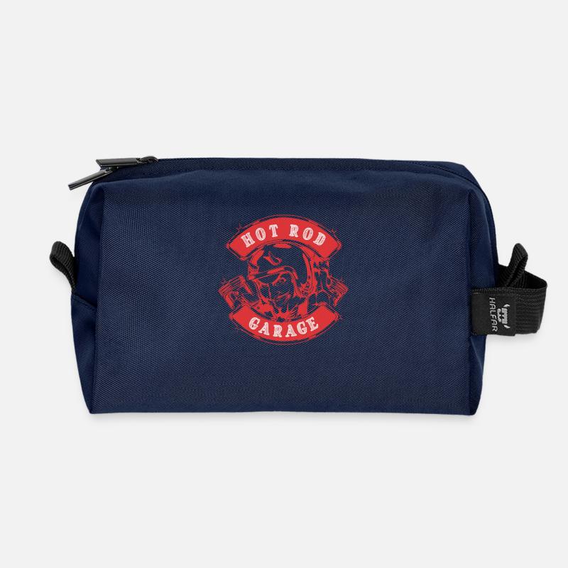 Hot Rod Garage V8 - Recycelte Kulturtasche - Navy