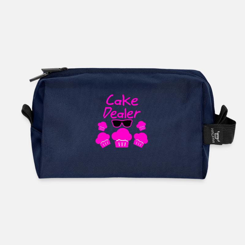 Kuchen - Recycelte Kulturtasche - Navy