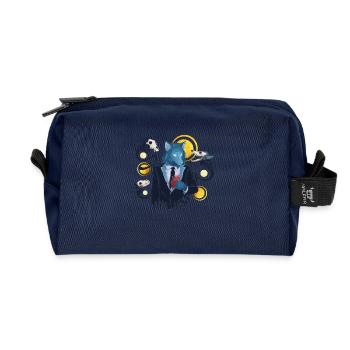 Blue Ink Spirits - A Wolf Heart Whisper - Recycled Toiletry Zip Bag - navy - Front