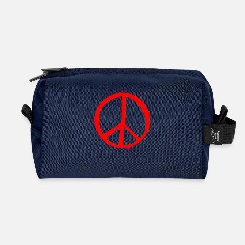 Peacezeichen - Recycelte Kulturtasche - Navy