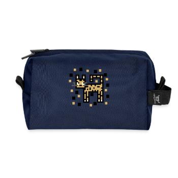 Leopard - Recycelte Kulturtasche - Navy - Vorne