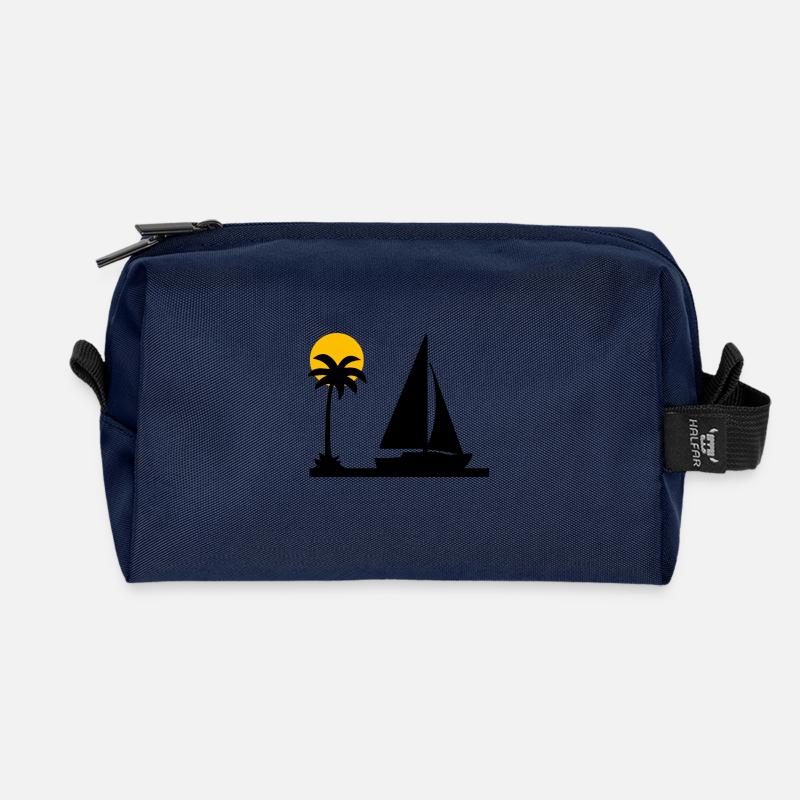 Segeln - Recycelte Kulturtasche - Navy