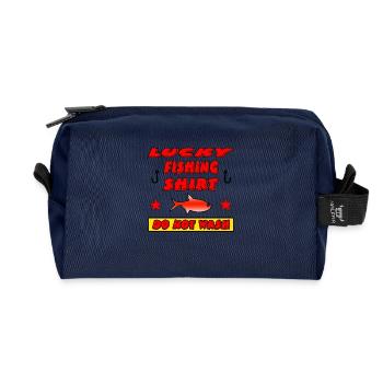 Angling - Recycled Toiletry Zip Bag - navy - Front