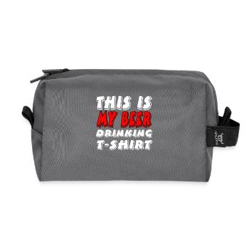 Beer - Recycled Toiletry Zip Bag - anthracite - Front