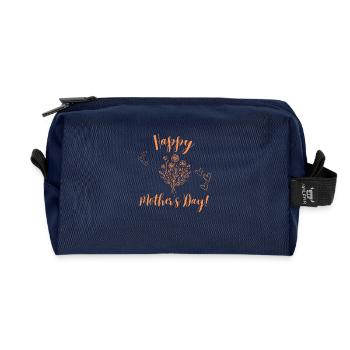 Happy Mothers Day - Recycled Toiletry Zip Bag - navy - Front