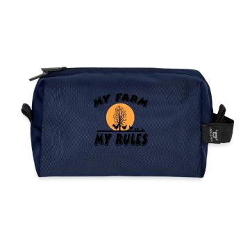 Farm - Recycled Toiletry Zip Bag - navy - Front