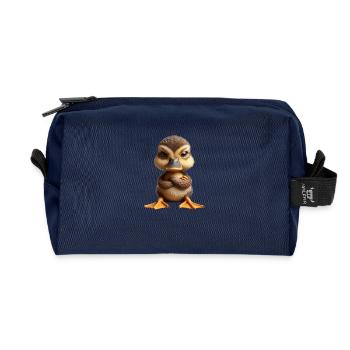 Küken grimmig 1 - Recycelte Kulturtasche - Navy - Vorne