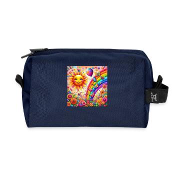 Kindercollektion - Recycelte Kulturtasche - Navy - Vorne