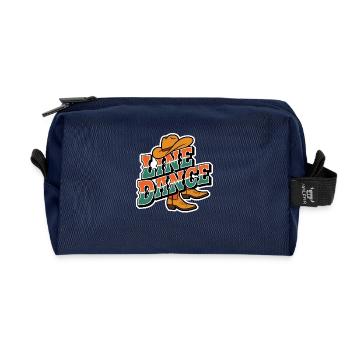 Line Dance Line Dance my hobby - Recycled Toiletry Zip Bag - navy - Front