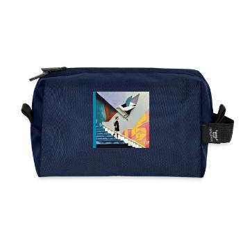 Passing by - Recycled Toiletry Zip Bag - navy - Front