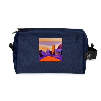 Such a desert - Recycled Toiletry Zip Bag - navy - Front