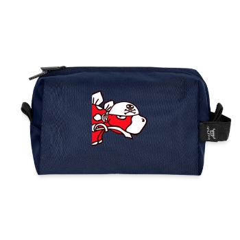 Dinosaur Pirate Stegosaurus Funny Dino Saber - Recycled Toiletry Zip Bag - navy - Front