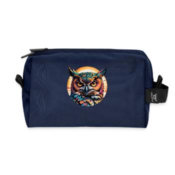 Owl Retrostyle - Recycled Toiletry Zip Bag - navy - Front