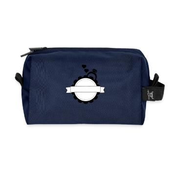 Wedding logo - Recycled Toiletry Zip Bag - navy - Front