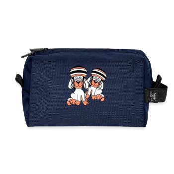 2 Dogs Reggae Dreadlocks Hat Chill Relaxed - Recycled Toiletry Zip Bag - navy - Front