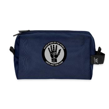 Shoplifters unite - Recycled Toiletry Zip Bag - navy - Front
