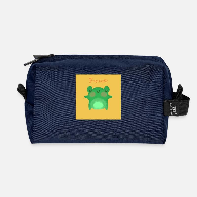 Frog-tastic Nr.2 - Recycelte Kulturtasche - Navy