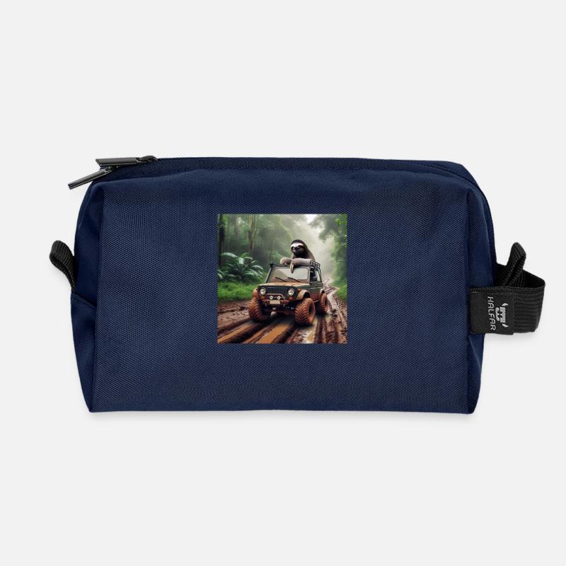 Faultier Wanderer 4x4 - Recycelte Kulturtasche - Navy