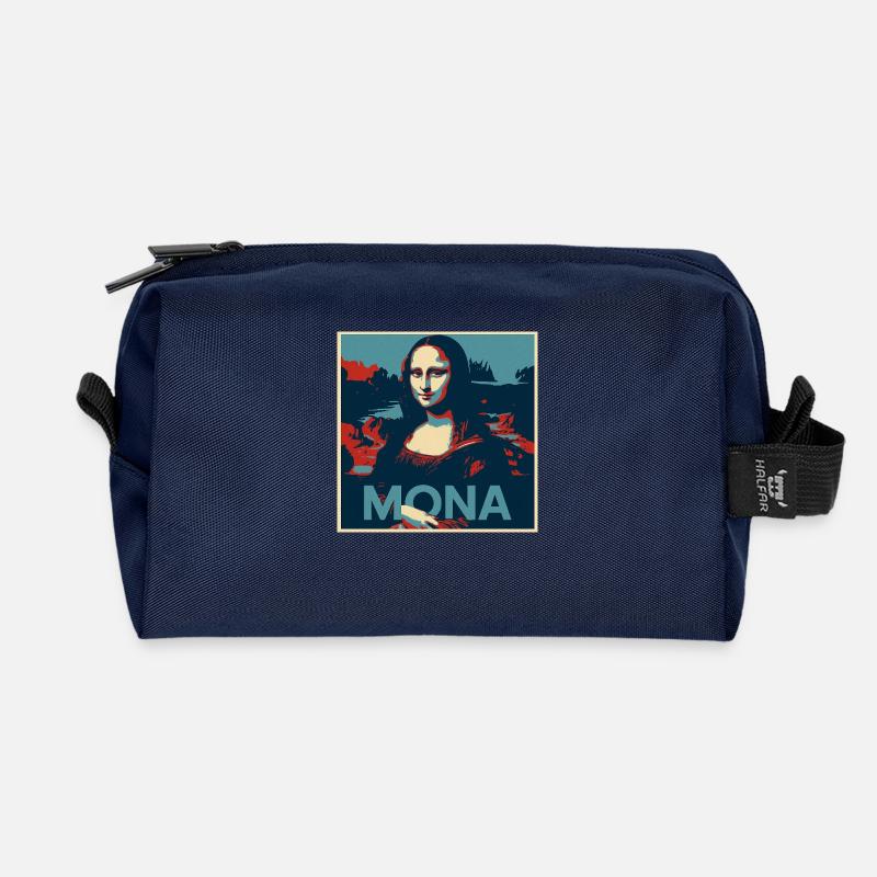 Mona Lisa - Recycelte Kulturtasche - Navy