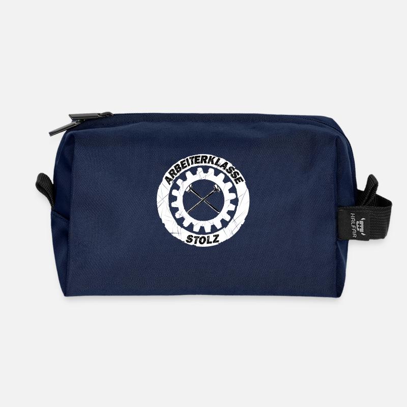 Arbeiterklasse und Stolz - Recycelte Kulturtasche - Navy