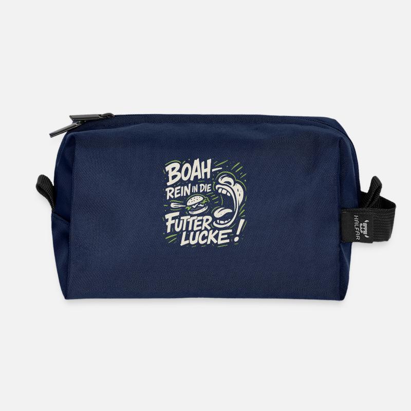 boah rein in die futterluke - Recycelte Kulturtasche - Navy