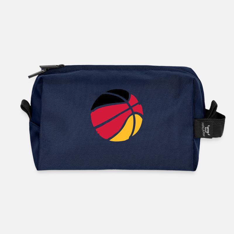 Basketball - Recycled Toiletry Zip Bag - navy