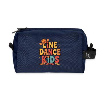 Line Dance Kids Kids Dancing Line Dance - Recycled Toiletry Zip Bag - navy - Front