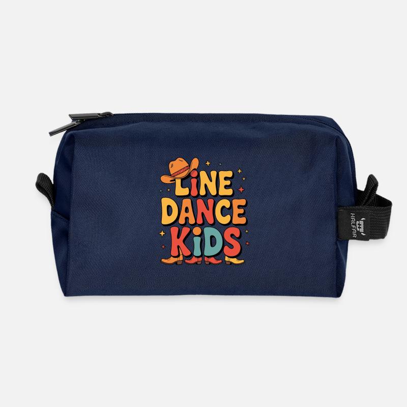 Line Dance Kids Kinder tanzen Linedance - Recycelte Kulturtasche - Navy