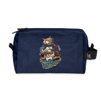 Geisha 1 - Recycled Toiletry Zip Bag - navy - Front