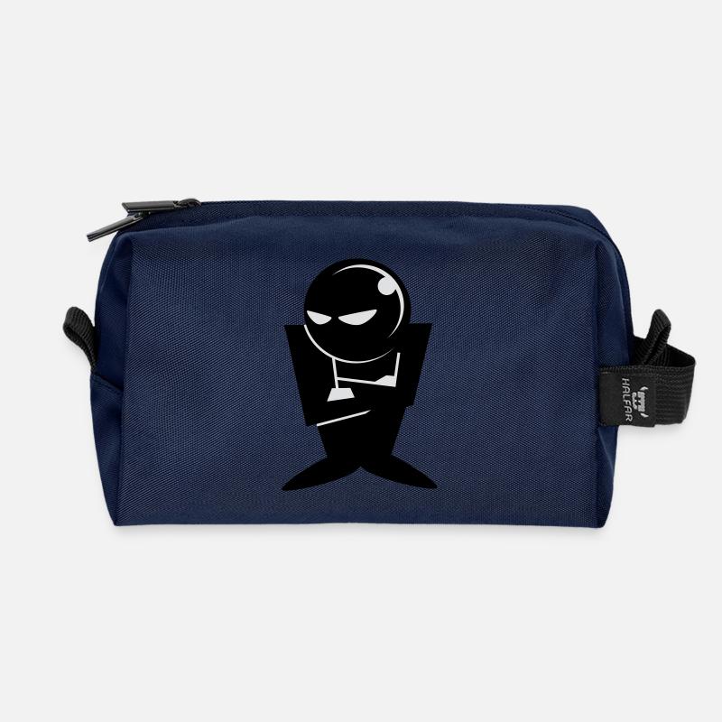 Grumpy - Recycled Toiletry Zip Bag - navy