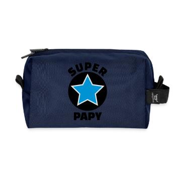 super papy (v.5) - Trousse de toilette en tissu recyclé - marine - Devant
