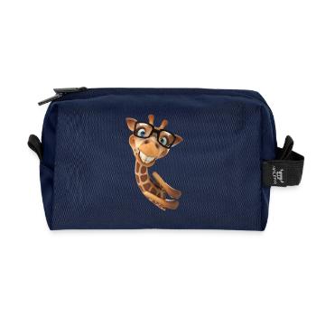 animal - Recycled Toiletry Zip Bag - navy - Front