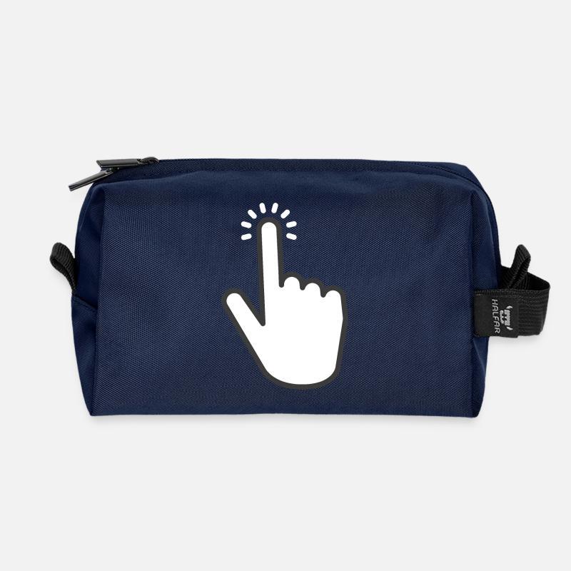 tap it hand click - Recycelte Kulturtasche - Navy