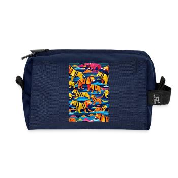 Papier-Tiger - Recycelte Kulturtasche - Navy - Vorne