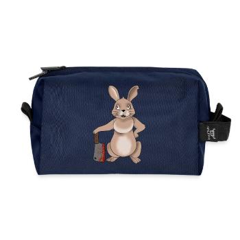 KillerHase - Recycelte Kulturtasche - Navy - Vorne