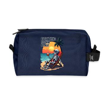 Alles wird gut - Recycelte Kulturtasche - Navy - Vorne