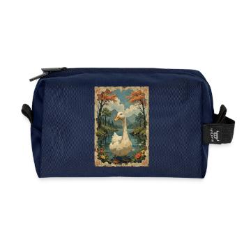 Ein schönes Bild von einer Ente. - Recycelte Kulturtasche - Navy - Vorne