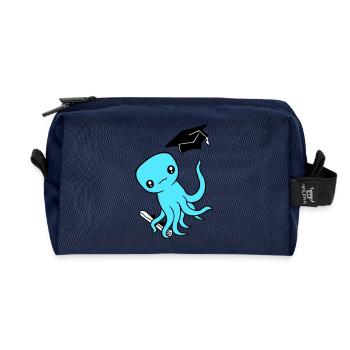 Octopus High School Graduation Passed College - Recycled Toiletry Zip Bag - navy - Front