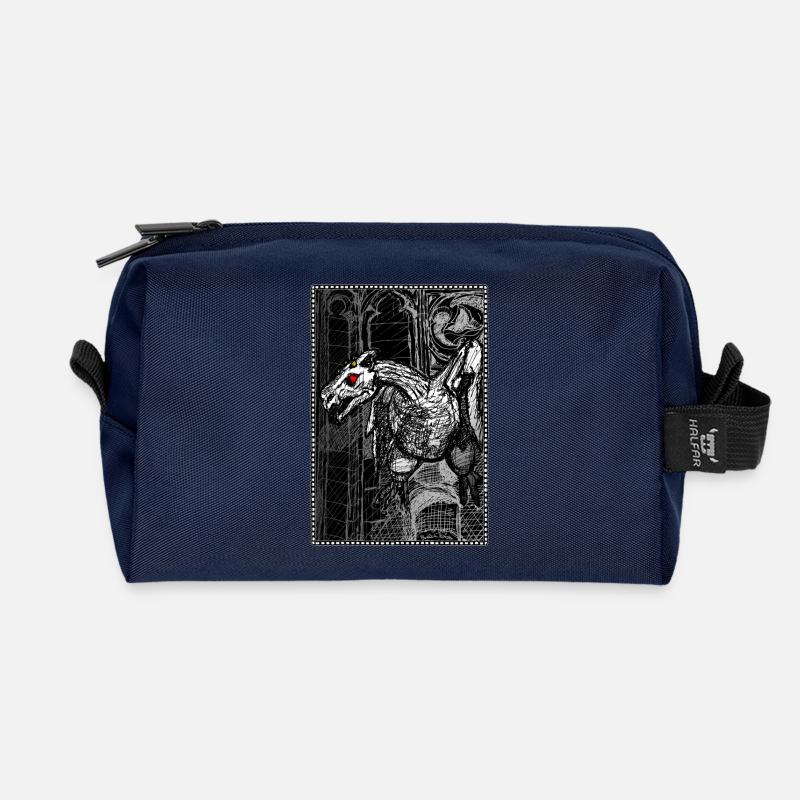 Der Gargoyle - Recycelte Kulturtasche - Navy