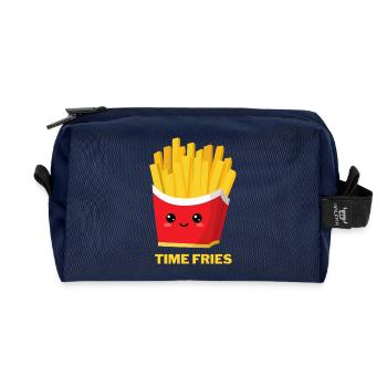 Time Fries - Recycled Toiletry Zip Bag - navy - Front
