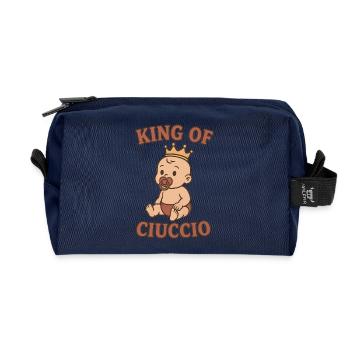 KING OF PACIFIER - Recycled Toiletry Zip Bag - navy - Front