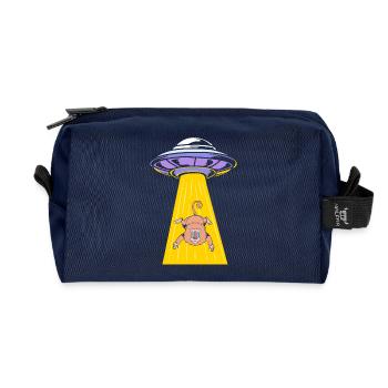 Pavian Primat Affe Affen Baboon - Recycelte Kulturtasche - Navy - Vorne