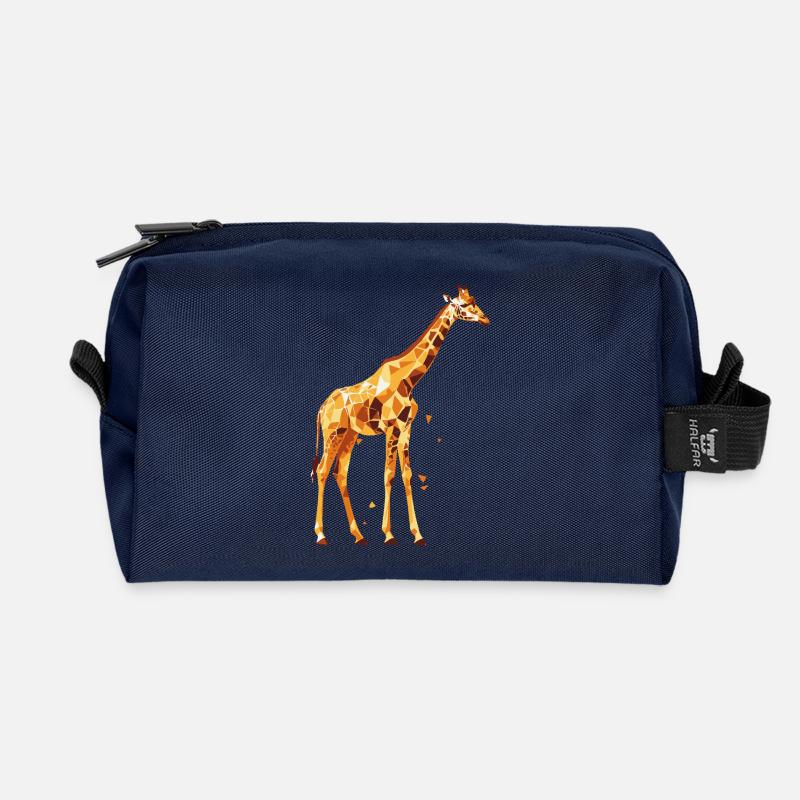 Giraffe_2 - Recycelte Kulturtasche - Navy