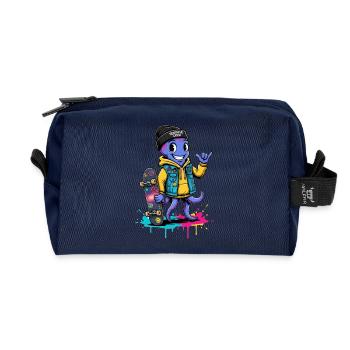 Tentacle Skate Crew Cartoon - Recycled Toiletry Zip Bag - navy - Front