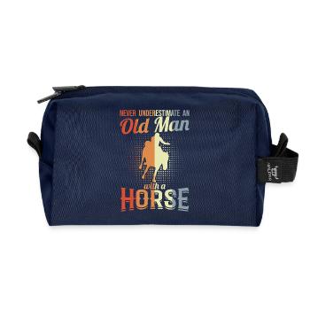 Rider grandfather - Recycled Toiletry Zip Bag - navy - Front